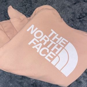 Medium, north face peach sweatshirt